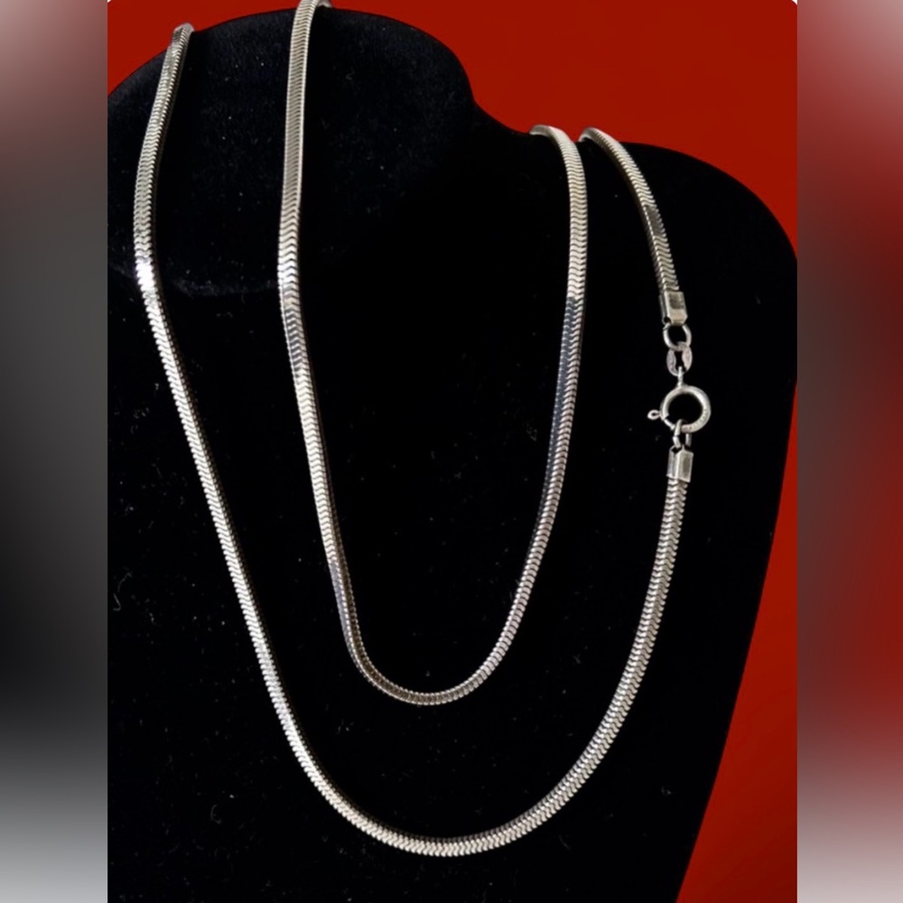 Long Heavy Sterling Silver Long S-Chain